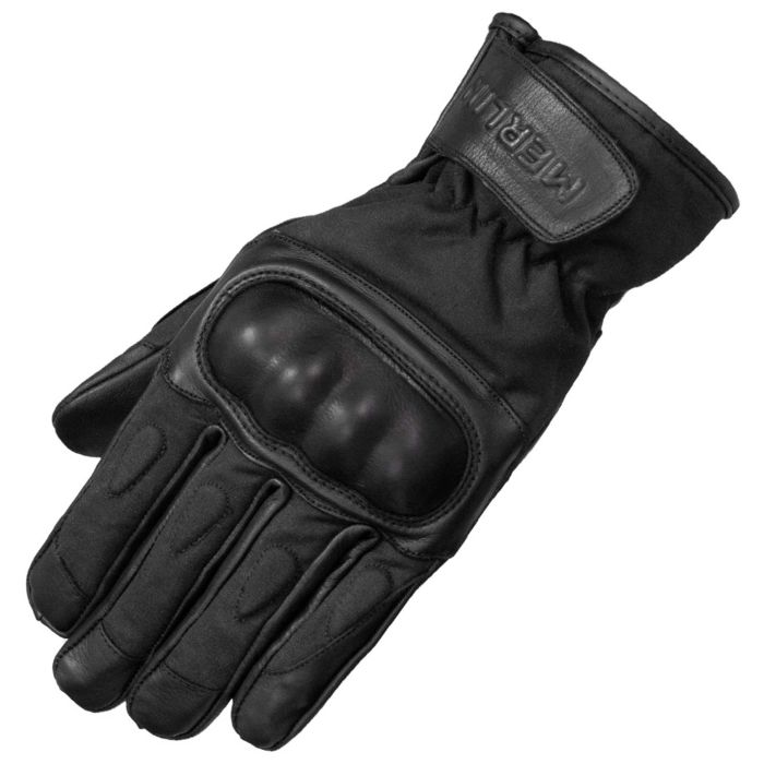 Black Merlin Creswell CE Wax Leather Waterproof Motorcycle Glove