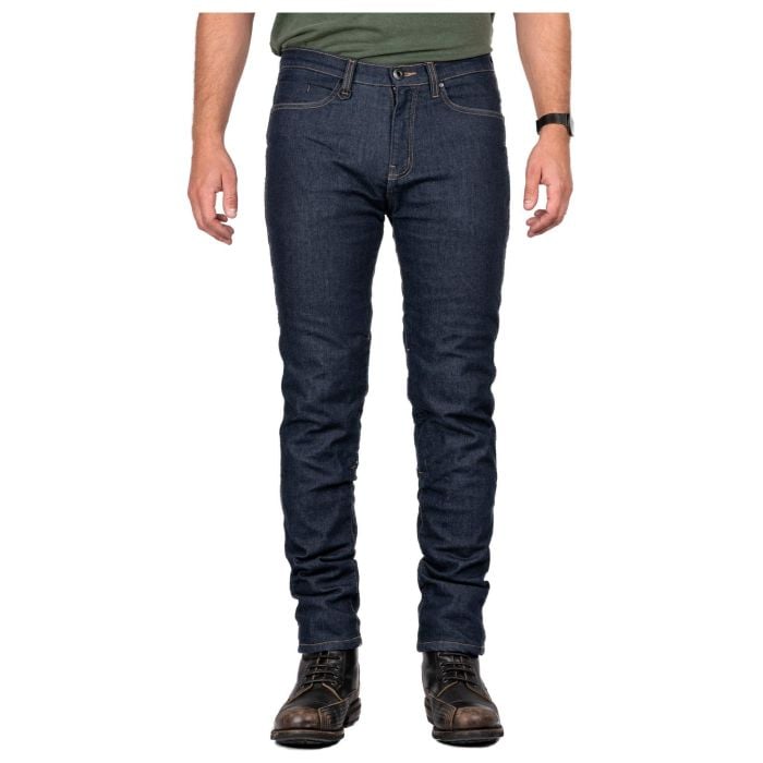 Made with DuPont Kevlar Motorcycle Jeans Short Leg Blue Knox Richmond