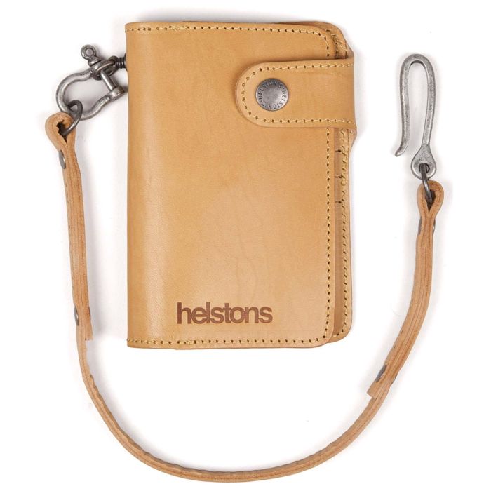 HELSTONS MOON LEATHER WALLET AND LANYARD - NATURAL - Urban Rider
