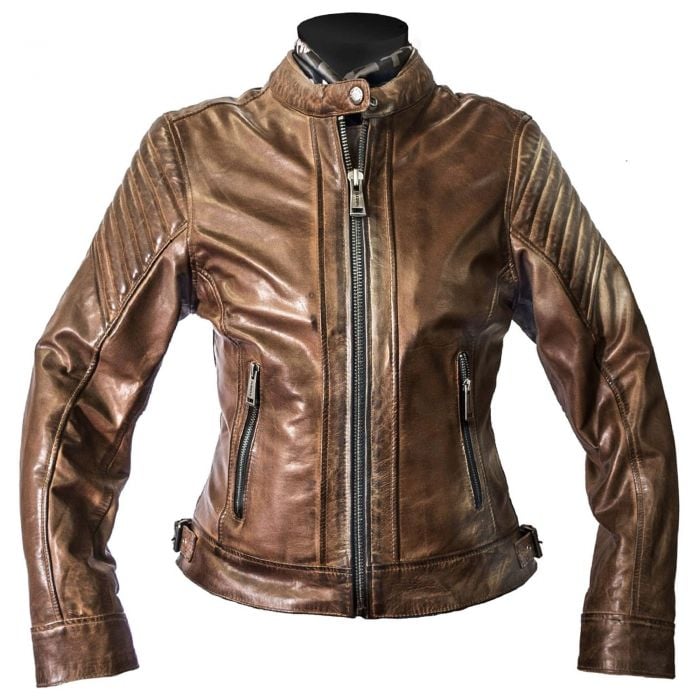 Helstons Star Womens Leather Jacket - Camel - Urban Rider