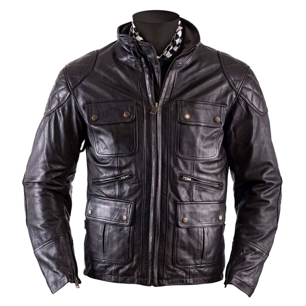 HELSTONS ACE LEATHER JACKET - BROWN - Urban Rider