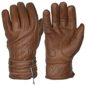 Goldtop Black Leather Armoured & Unlined Cafe Racer Summer Motorcycle Gloves 